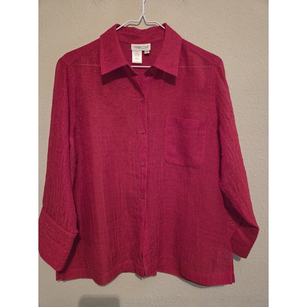 Coldwater Creek Red Long sleeve Top Size M NWT
